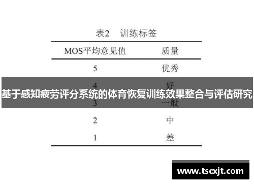 基于感知疲劳评分系统的体育恢复训练效果整合与评估研究